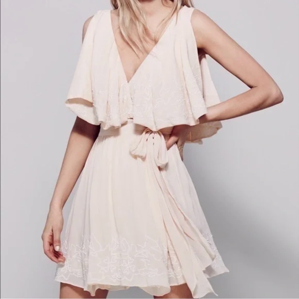 Free People Sylvia Beaded Wrap Dress